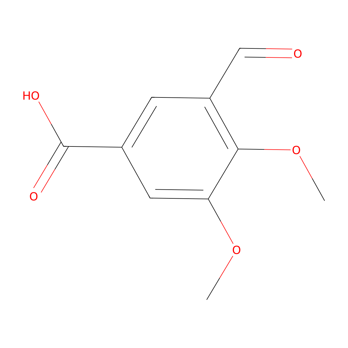 3-Formyl-4,5-dimethoxybenzoic acid molecular structure, CAS 27203-71-0