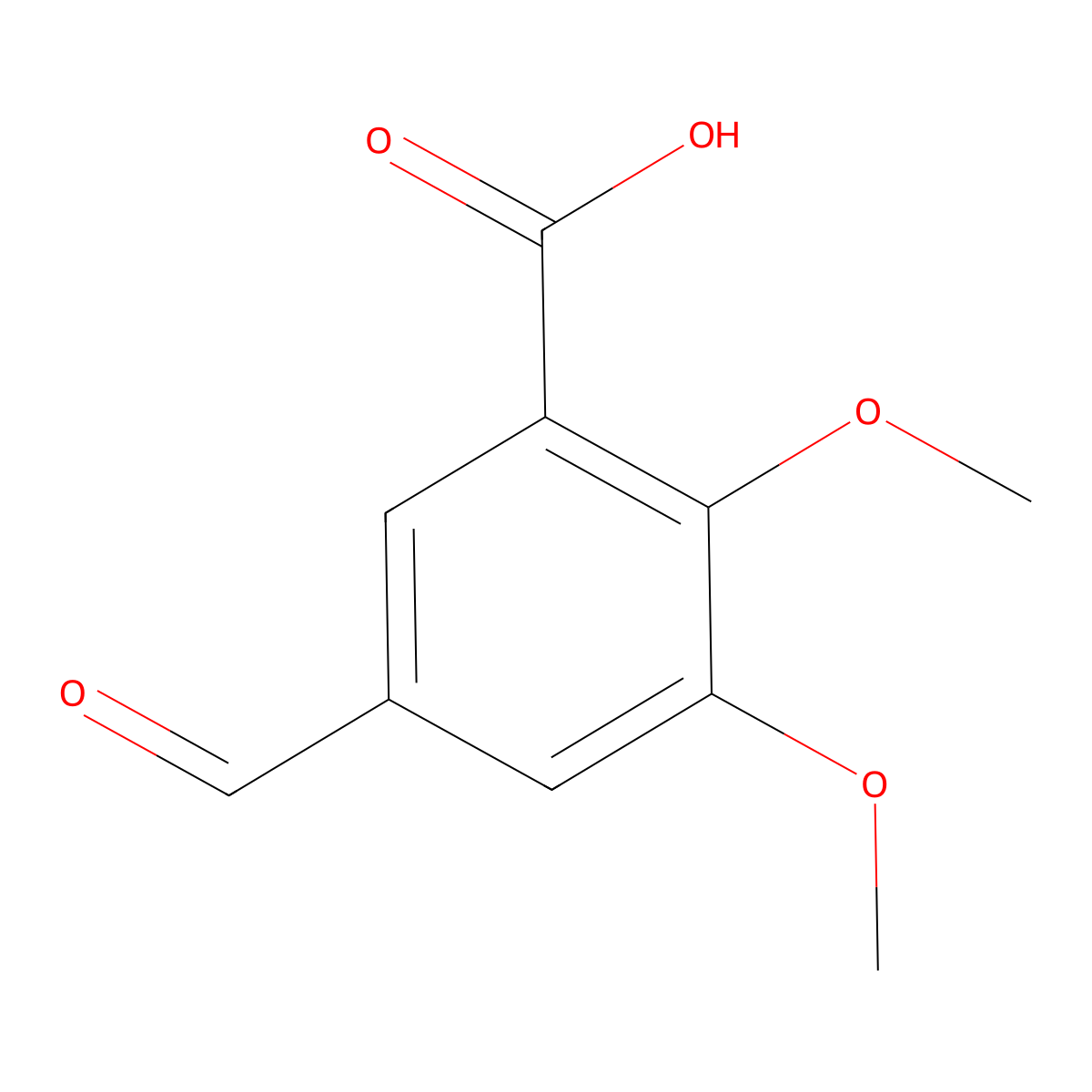 5-Formyl-2,3-dimethoxybenzoic acid molecular structure, CAS 27203-73-2