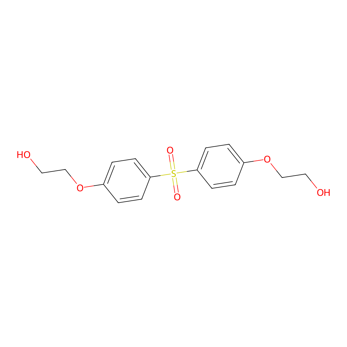 2,2'-(Sulphonylbis(4,1-phenyleneoxy))bisethanol molecular structure, CAS 27205-03-4