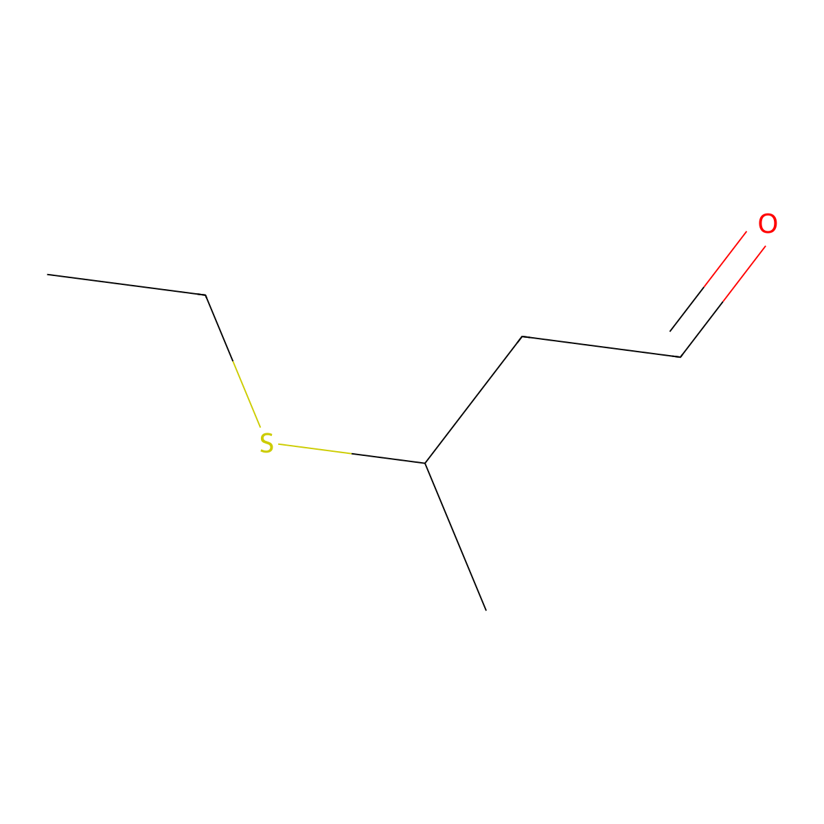 Butanal, 3-(ethylthio)- molecular structure, CAS 27205-24-9