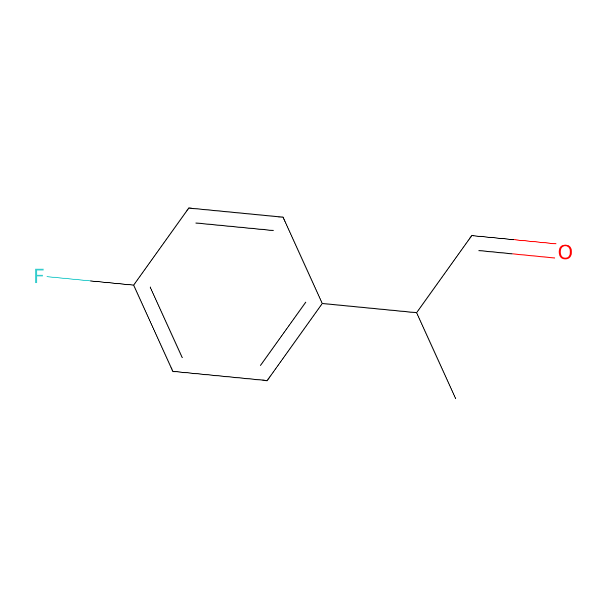2-(4-Fluorophenyl)propanal molecular structure, CAS 2721-15-5
