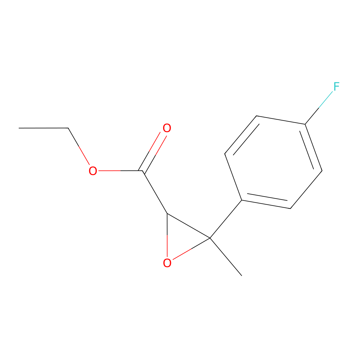 Ethyl 3-(4-fluorophenyl)-3-methyloxirane-2-carboxylate molecular structure, CAS 2721-16-6