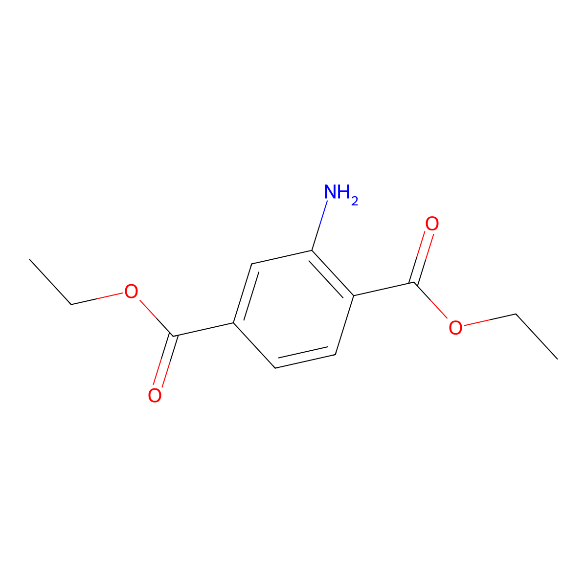 Diethyl 2-aminoterephthalate molecular structure, CAS 27210-70-4