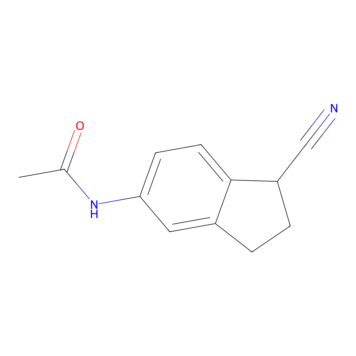 N-(1-Cyano-2,3-dihydro-1H-inden-5-yl)acetamide molecular structure, CAS 272104-21-9