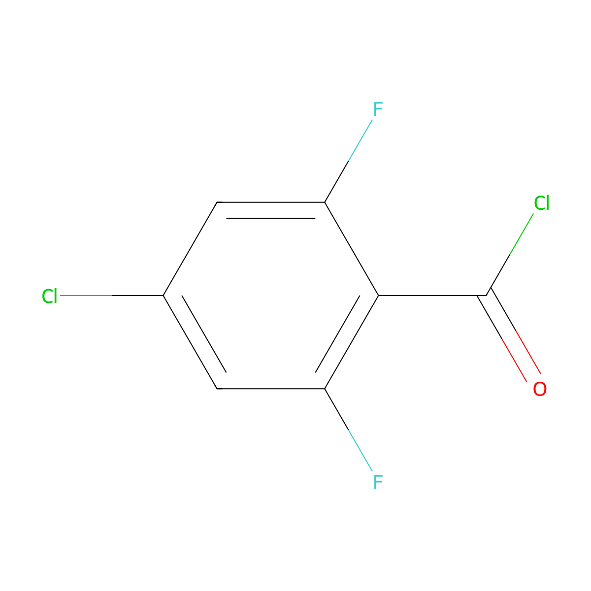 4-Chloro-2,6-difluorobenzoyl chloride molecular structure, CAS 272104-45-7