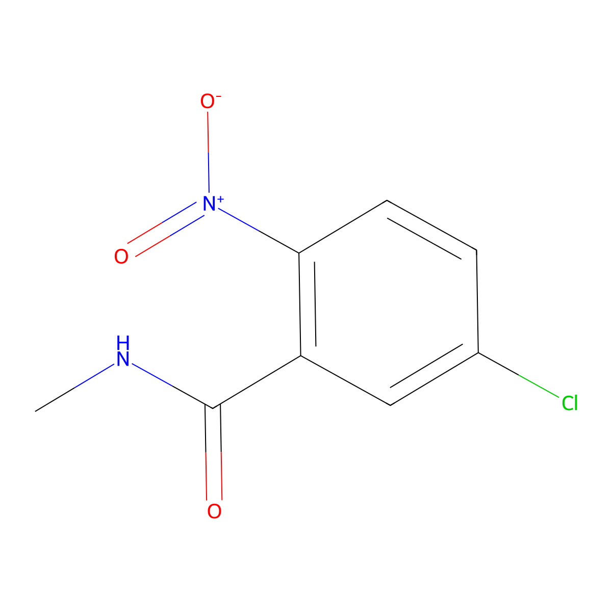 5-chloro-N-methyl-2-nitrobenzamide molecular structure, CAS 272108-86-8