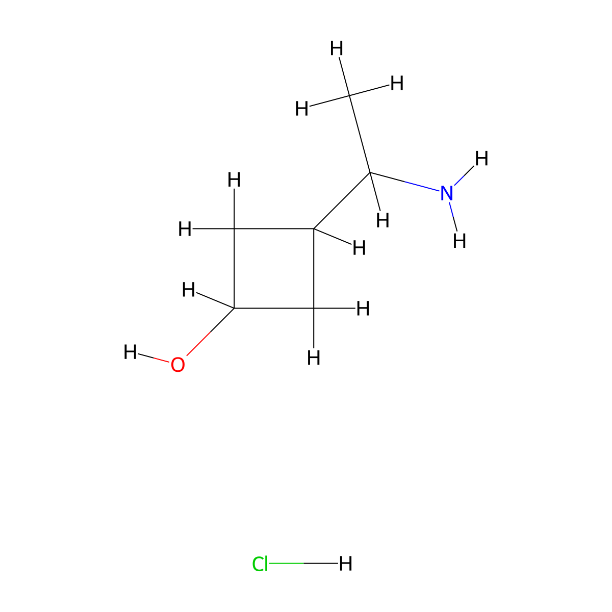 3-(1-Aminoethyl)cyclobutan-1-ol hydrochloride molecular structure, CAS 2721183-26-0