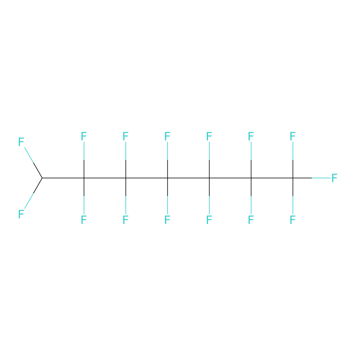 1H-Perfluoroheptane molecular structure, CAS 27213-61-2