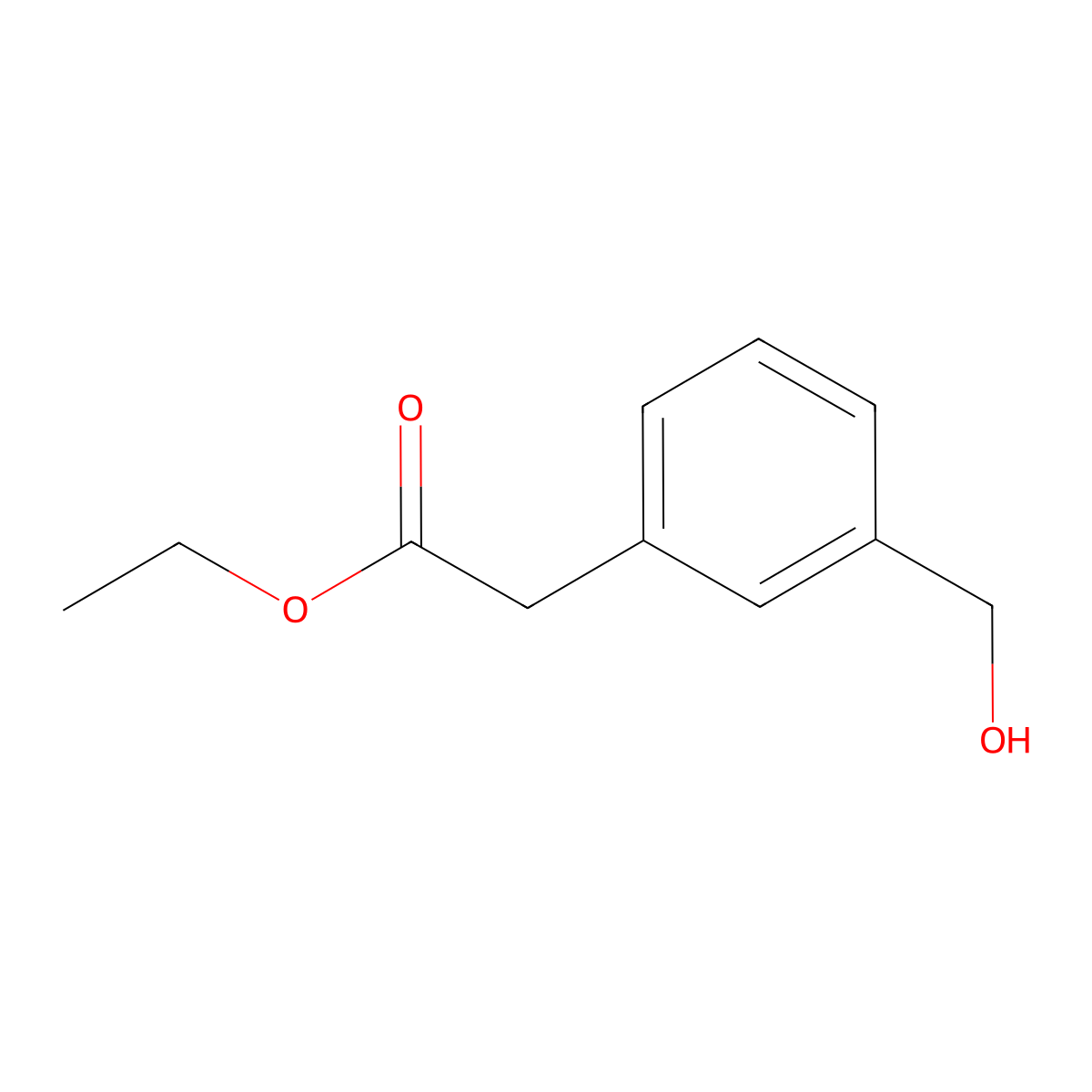 Ethyl 2-[3-(hydroxymethyl)phenyl]acetate molecular structure, CAS 272130-46-8