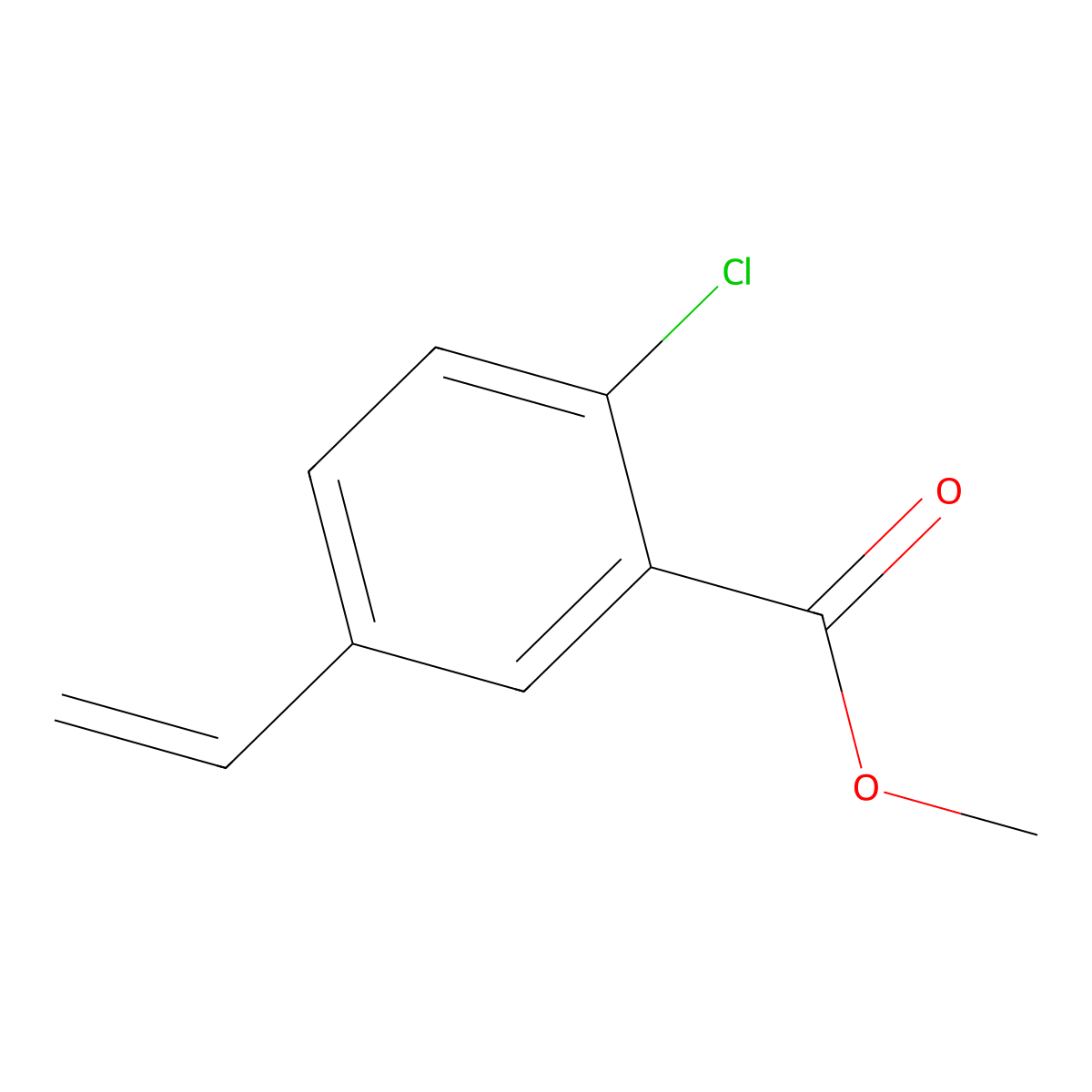 Methyl 2-chloro-5-vinylbenzoate molecular structure, CAS 272130-85-5