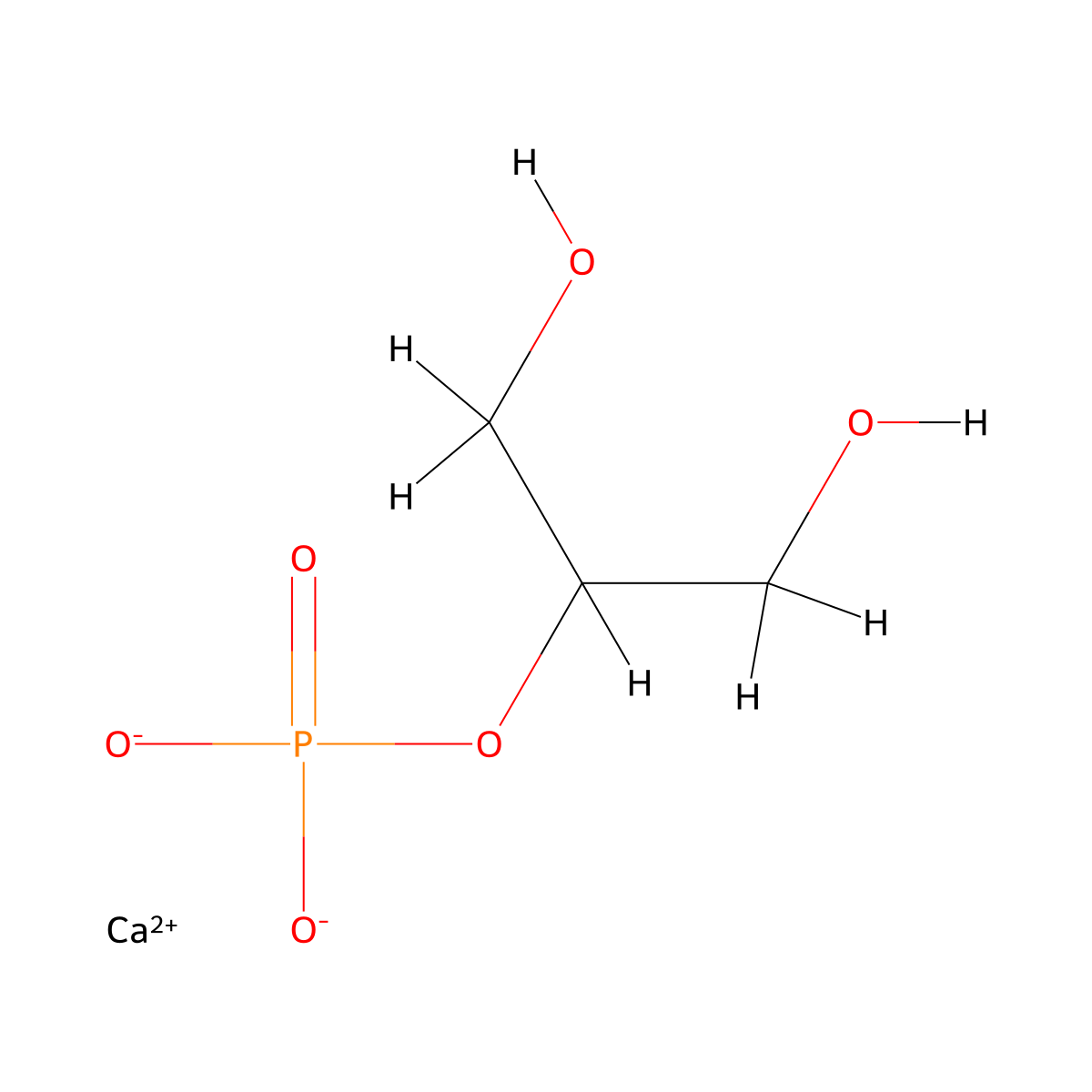Calcium Glycerophosphate molecular structure, CAS 27214-00-2