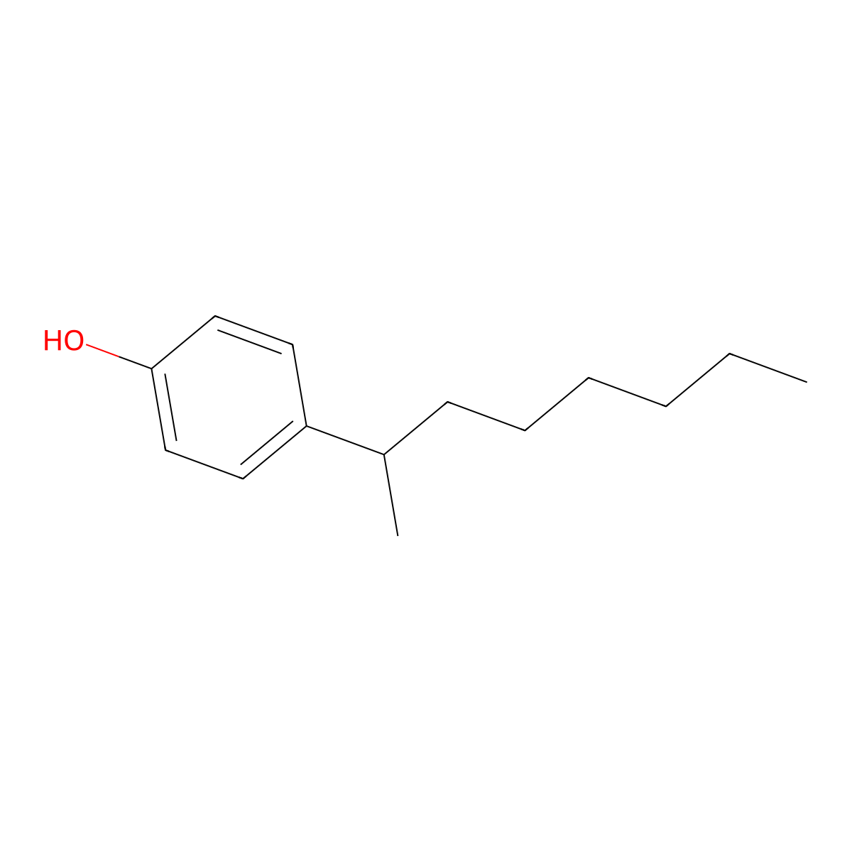 (1-Methylheptyl)phenol molecular structure, CAS 27214-47-7