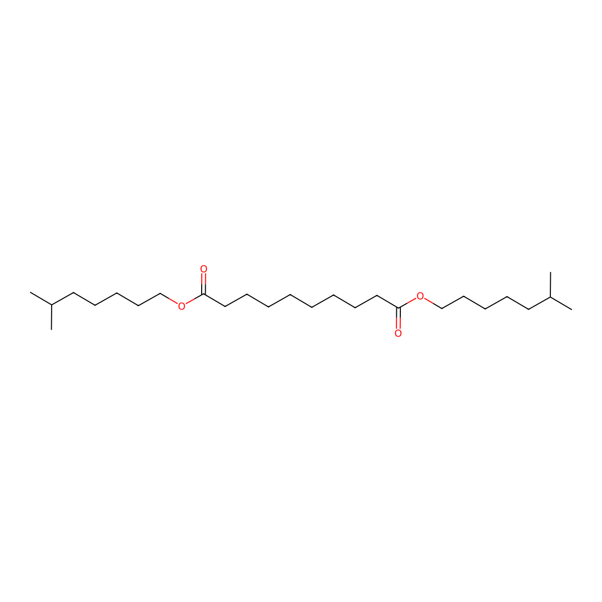 Diisooctyl Sebacate molecular structure, CAS 27214-90-0