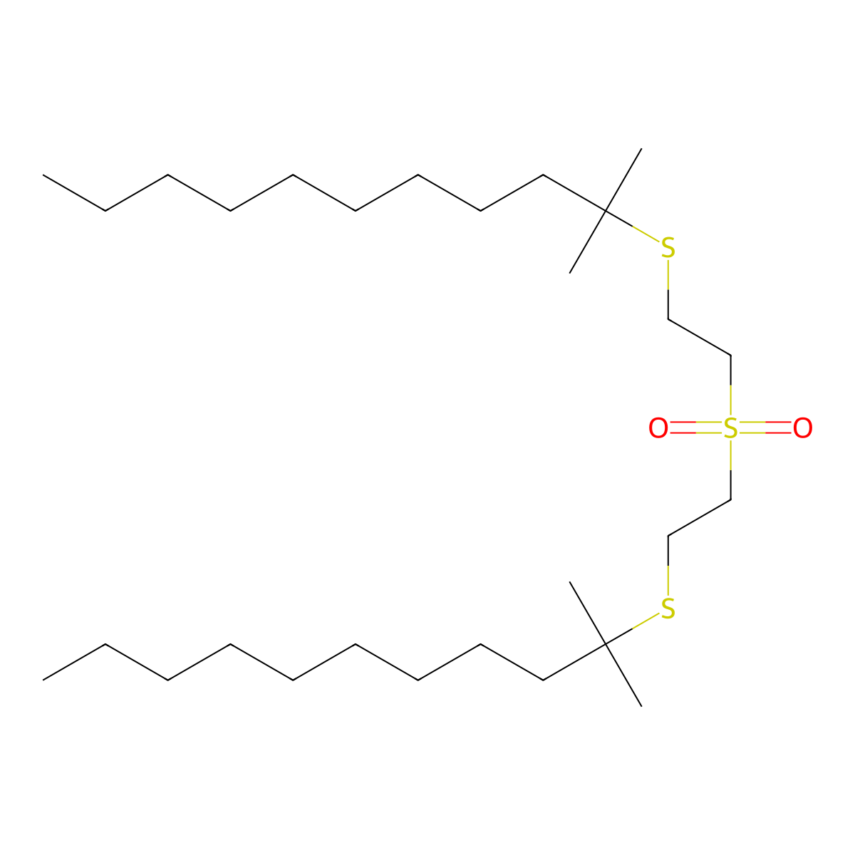 Bis[2-(tert-dodecylthio)ethyl]sulfone molecular structure, CAS 27214-94-4