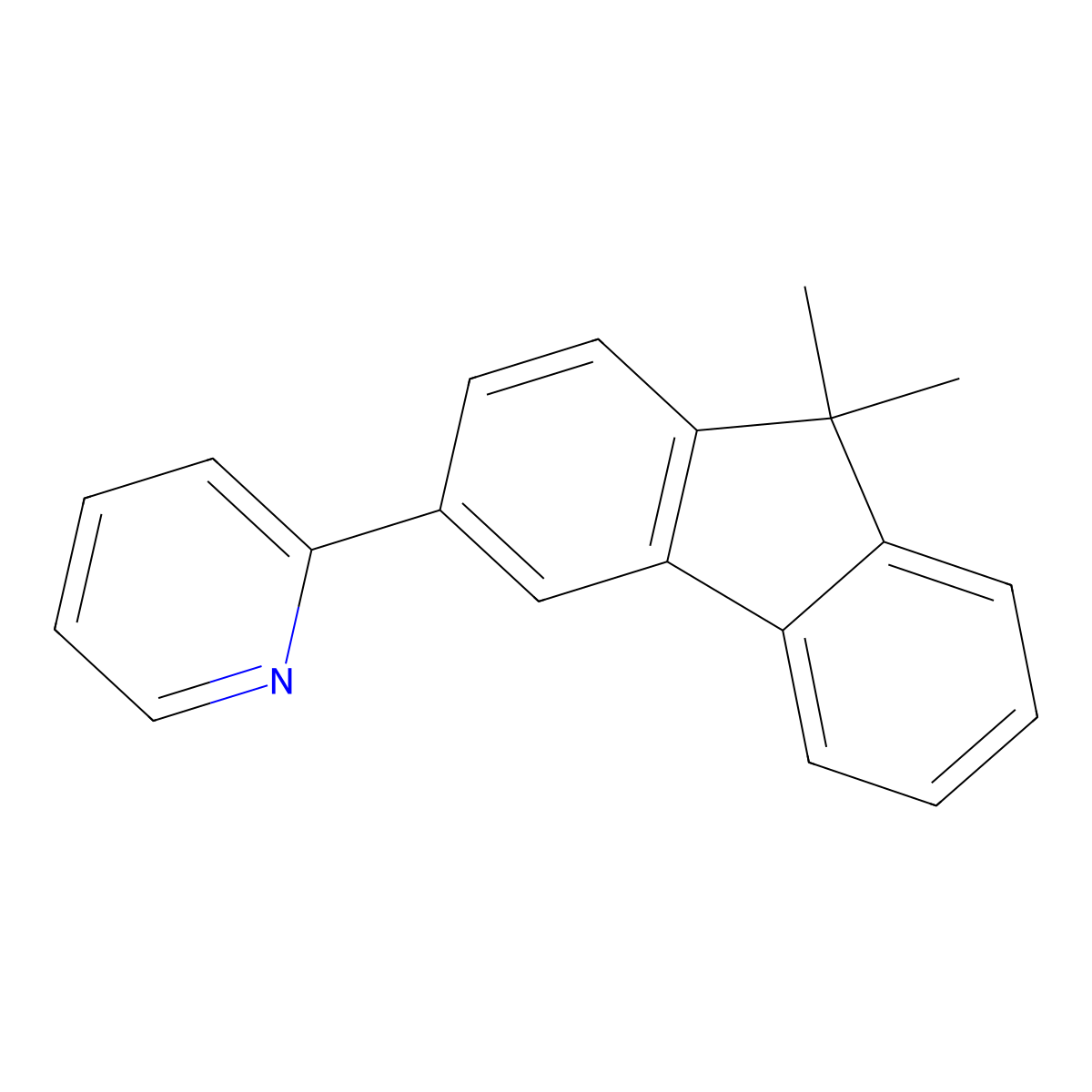 2-(9,9-Dimethyl-9H-fluoren-3-yl)pyridine molecular structure, CAS 2721419-92-5