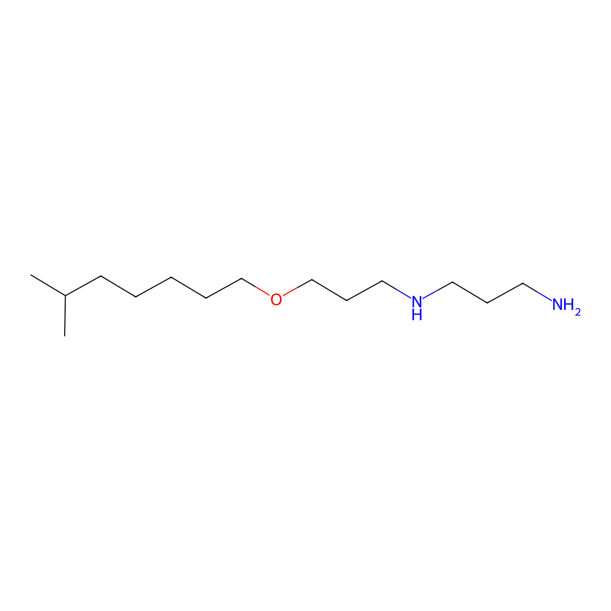 1,3-Propanediamine, N-(3-(isooctyloxy)propyl)- molecular structure, CAS 27215-25-4