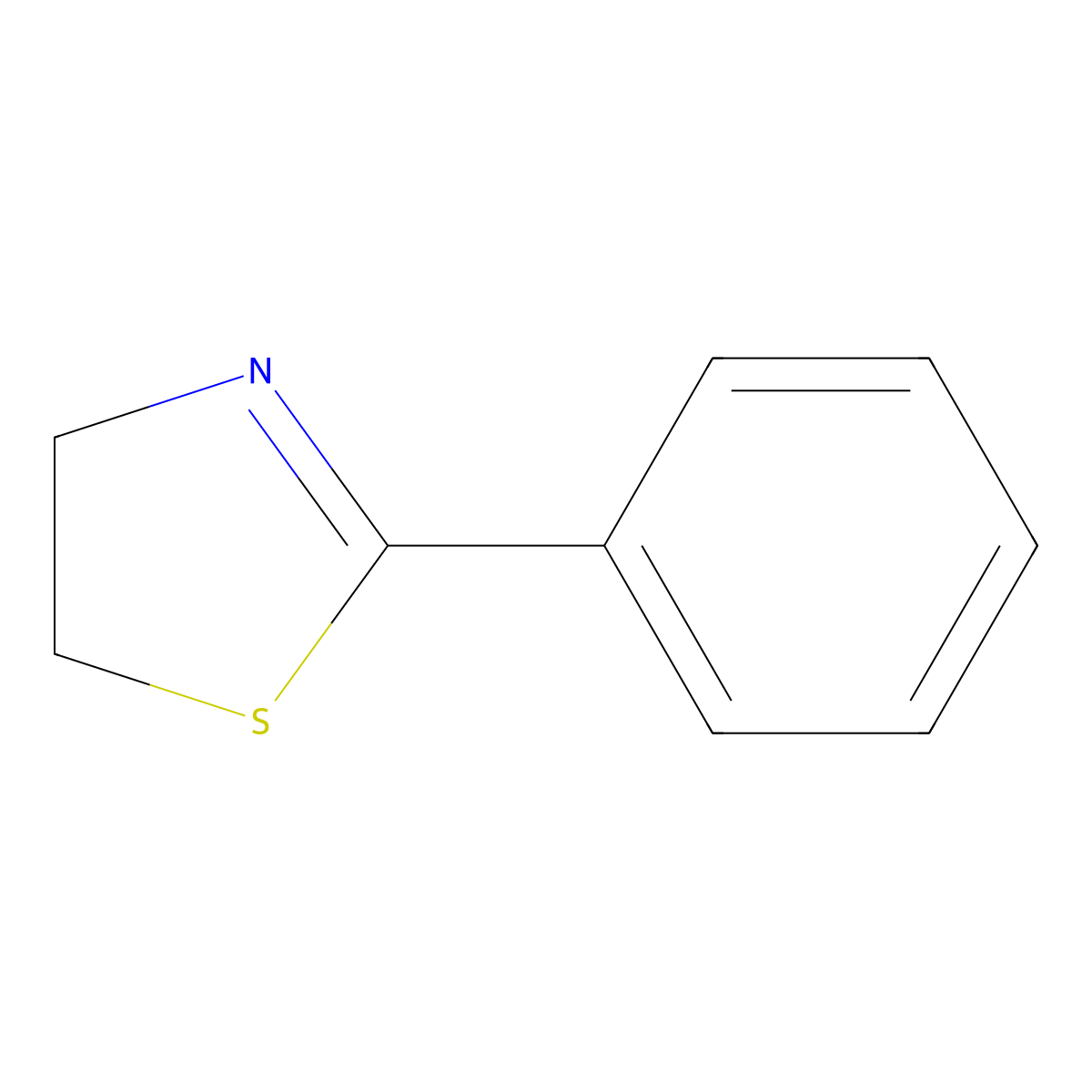 Thiazole, 4,5-dihydro-2-phenyl- molecular structure, CAS 2722-34-1