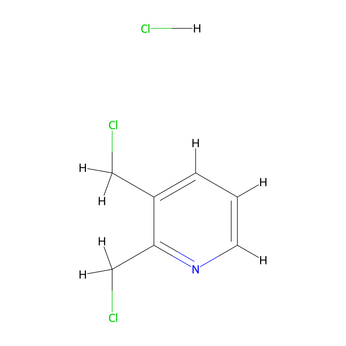2,3-Bis(chloromethyl)pyridine hydrochloride molecular structure, CAS 27221-49-4