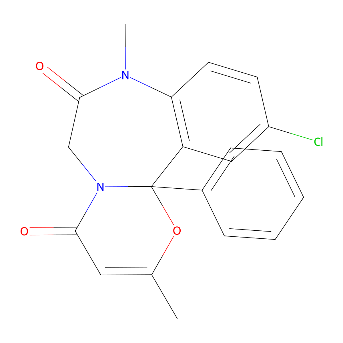 Ketazolam molecular structure, CAS 27223-35-4