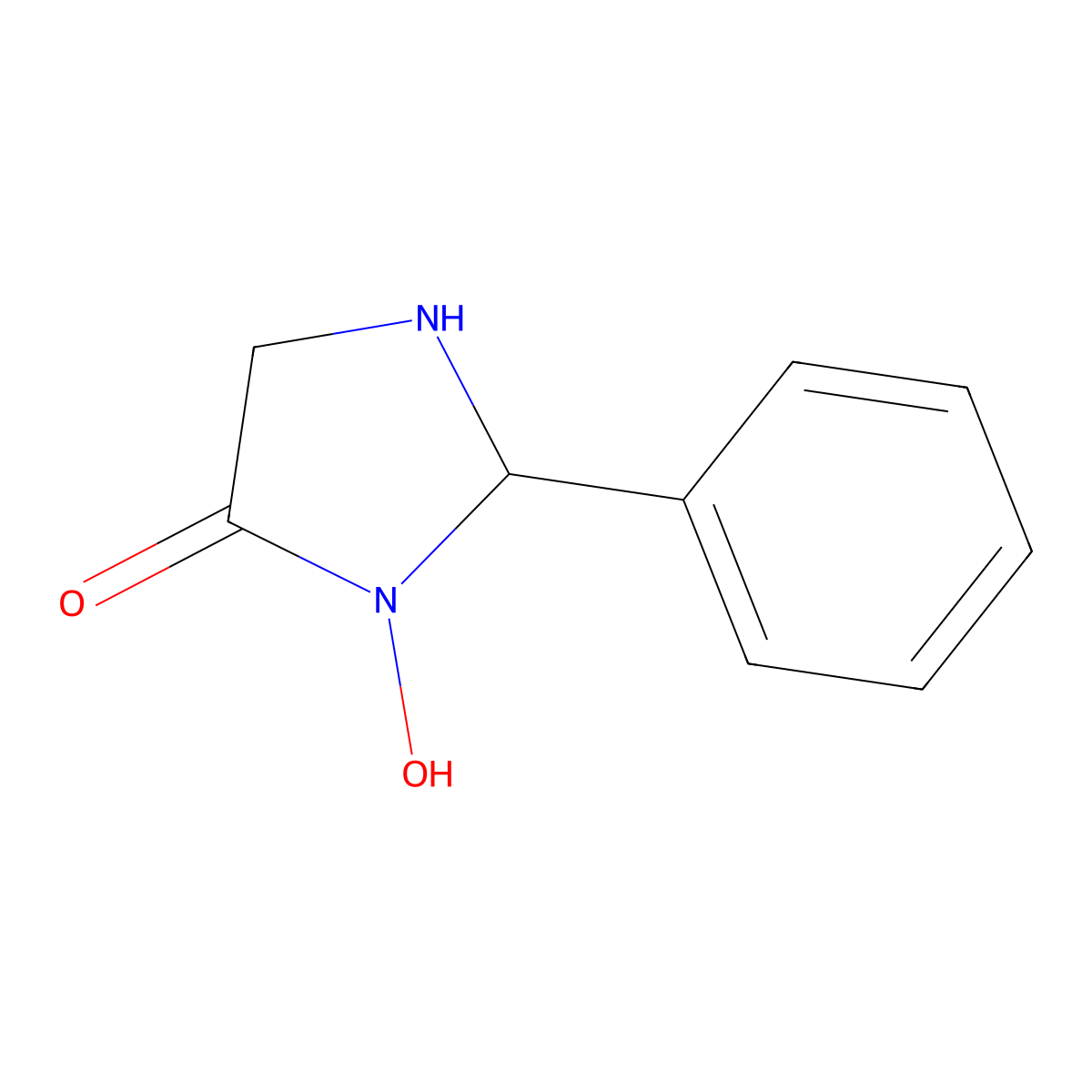 3-Hydroxy-2-phenylimidazolidin-4-one molecular structure, CAS 27223-97-8