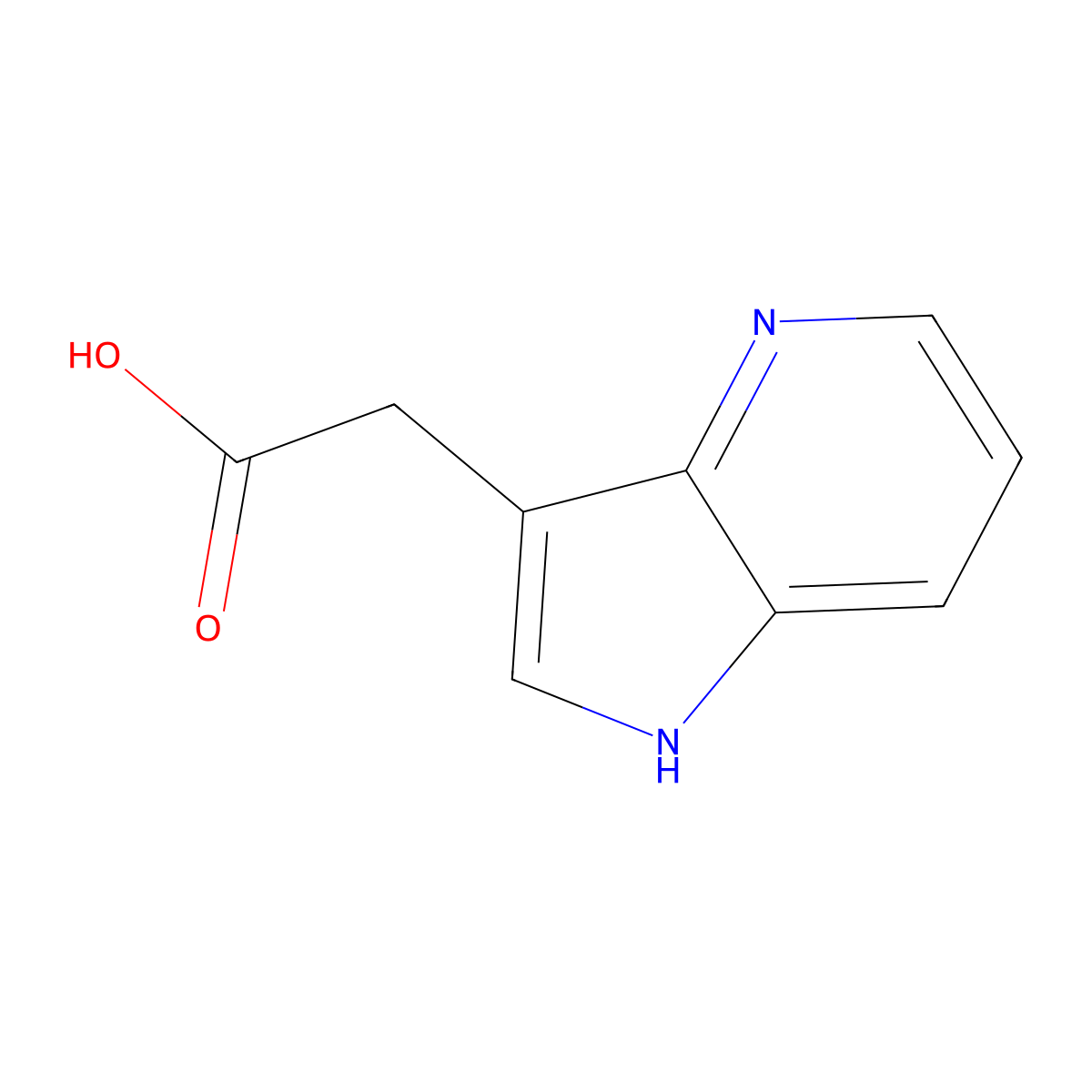 2-{1H-pyrrolo[3,2-b]pyridin-3-yl}acetic acid molecular structure, CAS 27224-27-7