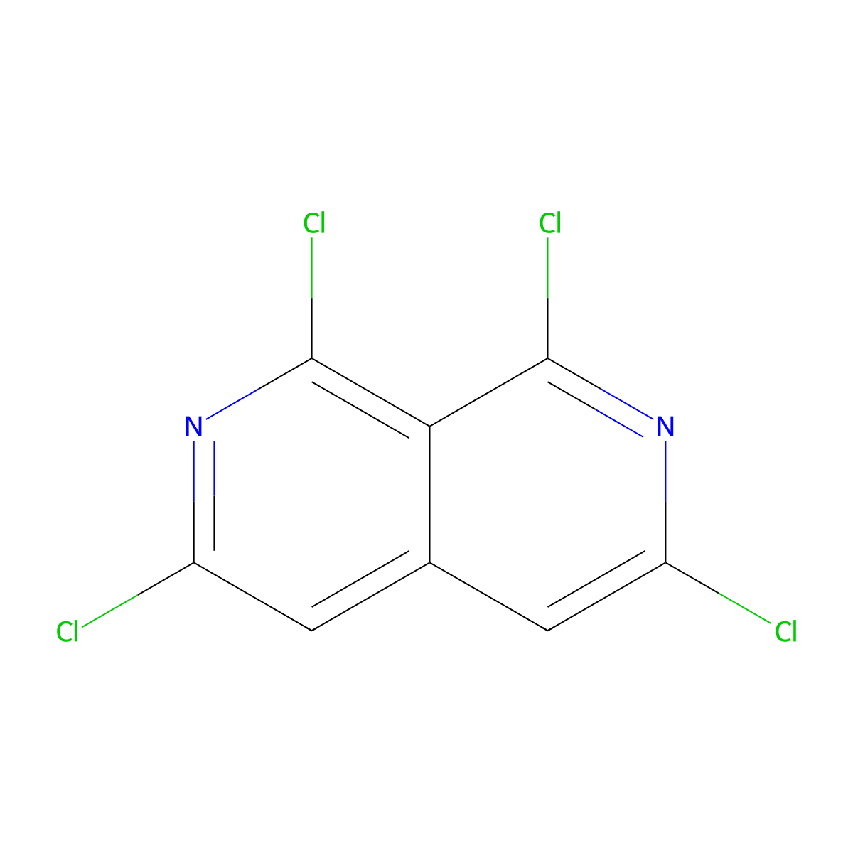 1,3,6,8-Tetrachloro-2,7-naphthyridine molecular structure, CAS 27224-97-1