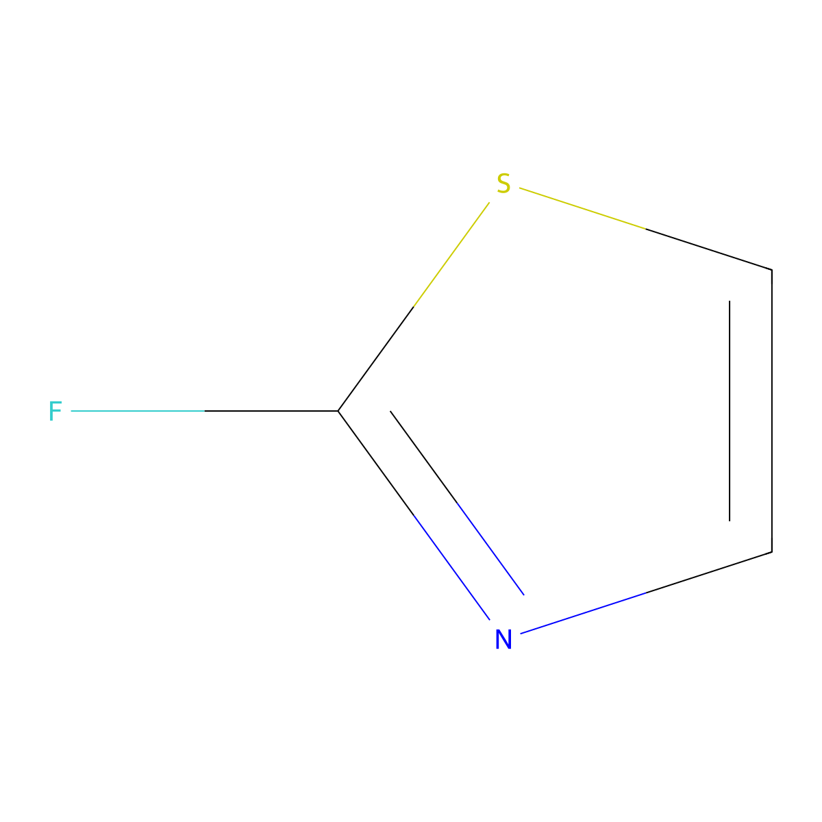 2-Fluoro-1,3-thiazole molecular structure, CAS 27225-14-5