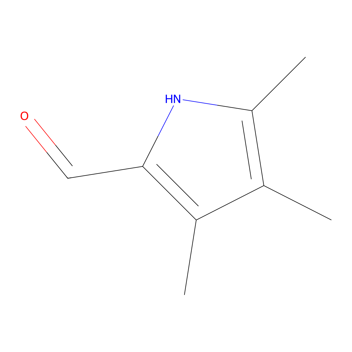 3,4,5-trimethyl-1H-pyrrole-2-carbaldehyde molecular structure, CAS 27226-50-2