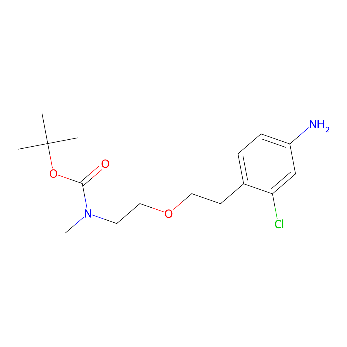 4-[2-[2-[Boc-(methyl)amino]ethoxy]ethyl]-3-chloroaniline molecular structure, CAS 2722698-01-1