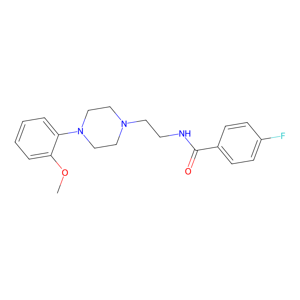 4-fluoro-N-(2-(4-(2-methoxyphenyl)piperazin-1-yl)ethyl)benzamide molecular structure, CAS 27227-14-1