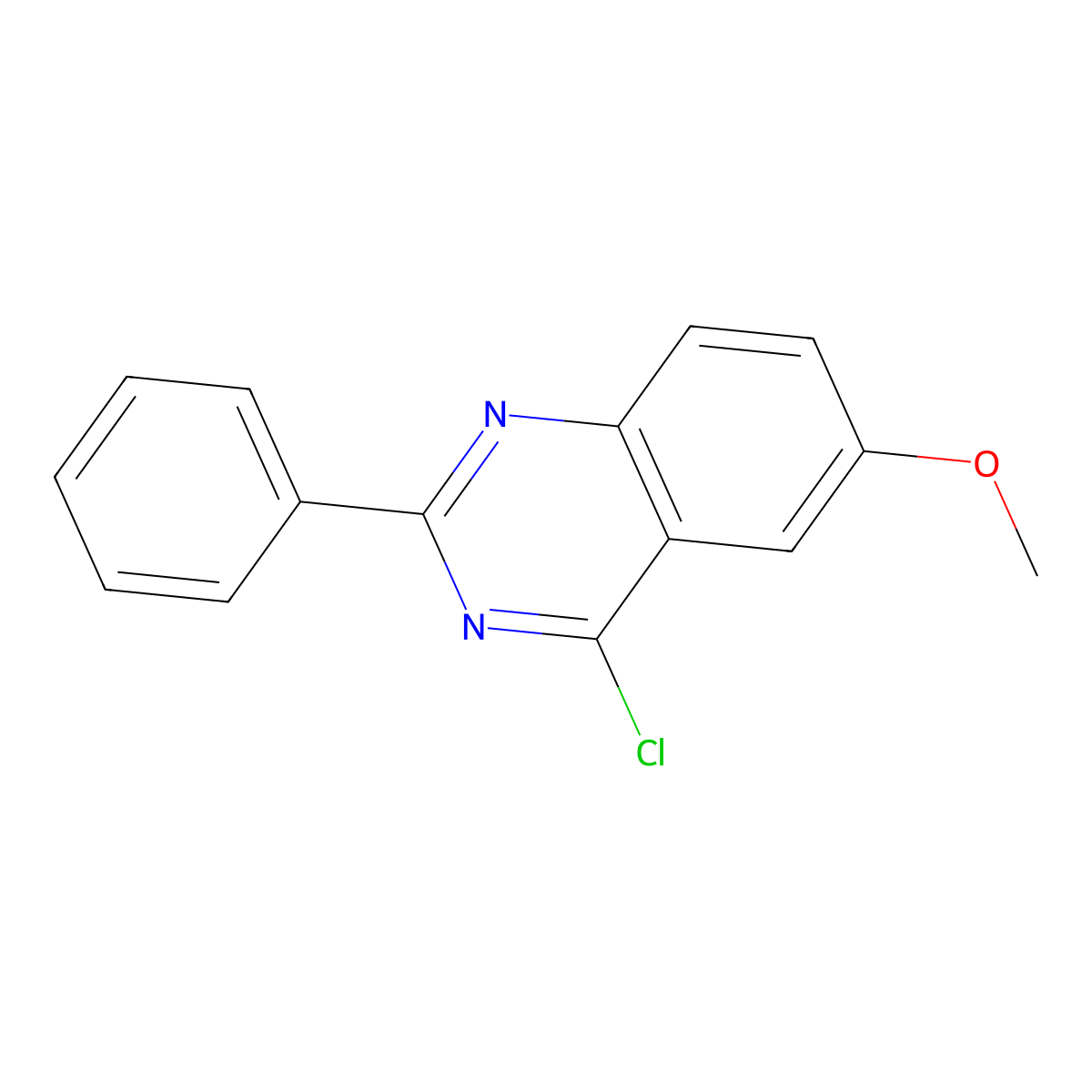 4-Chloro-2-phenyl-6-quinazolinyl methyl ether molecular structure, CAS 27228-25-7
