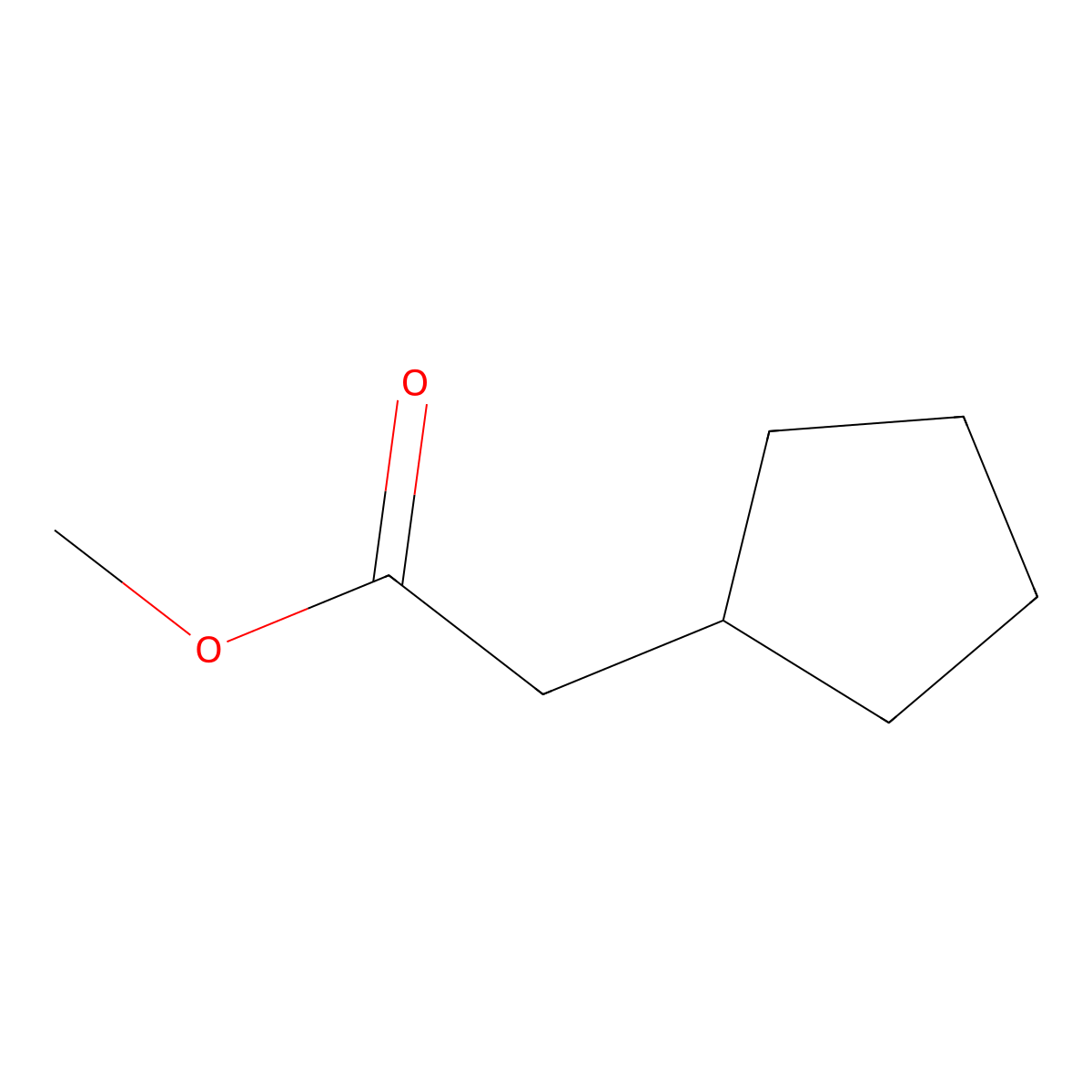Methyl 2-cyclopentylacetate molecular structure, CAS 2723-38-8