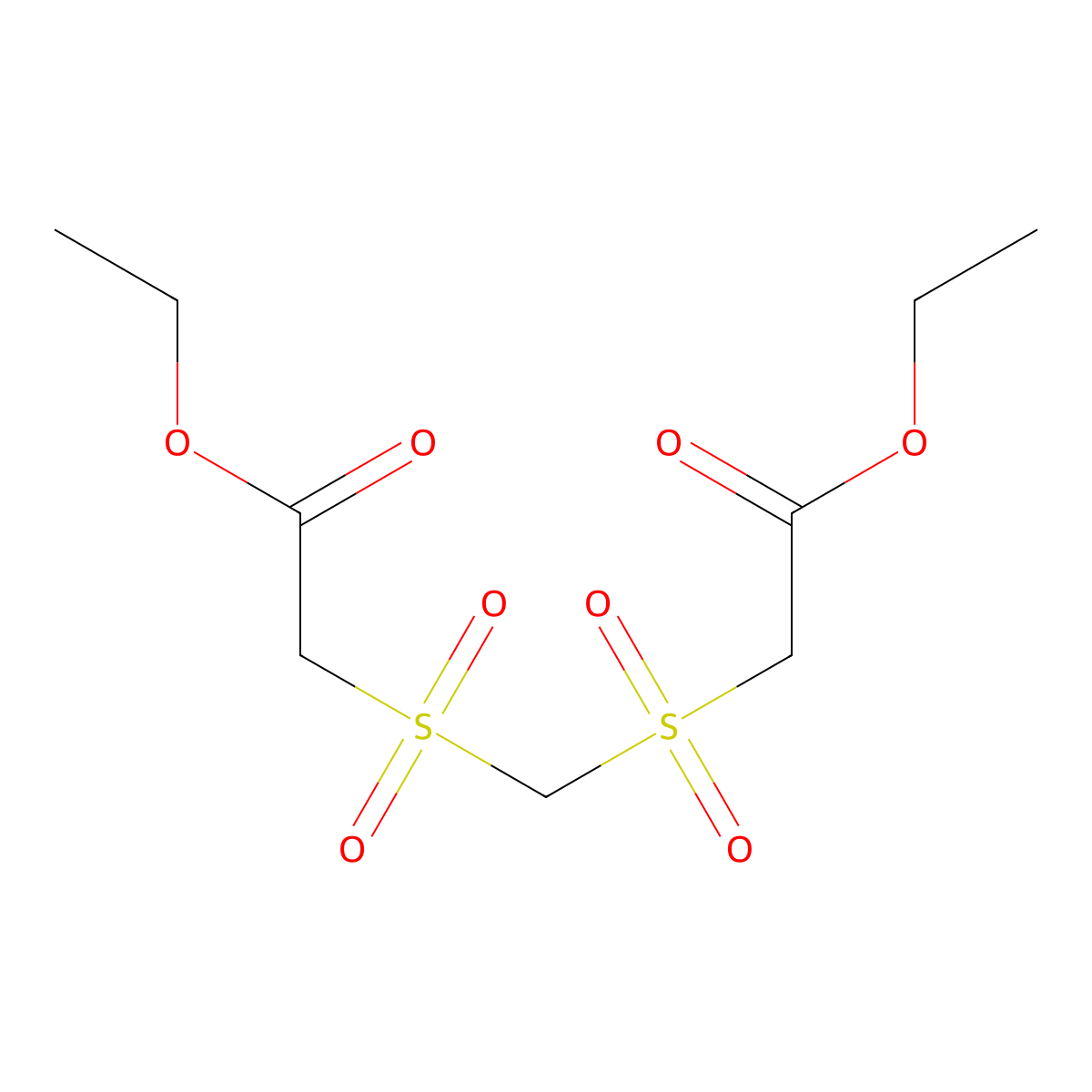 Ethoxycarbonylmethanesulfonylmethanesulfonyl-acetic acid ethyl ester molecular structure, CAS 27230-18-8