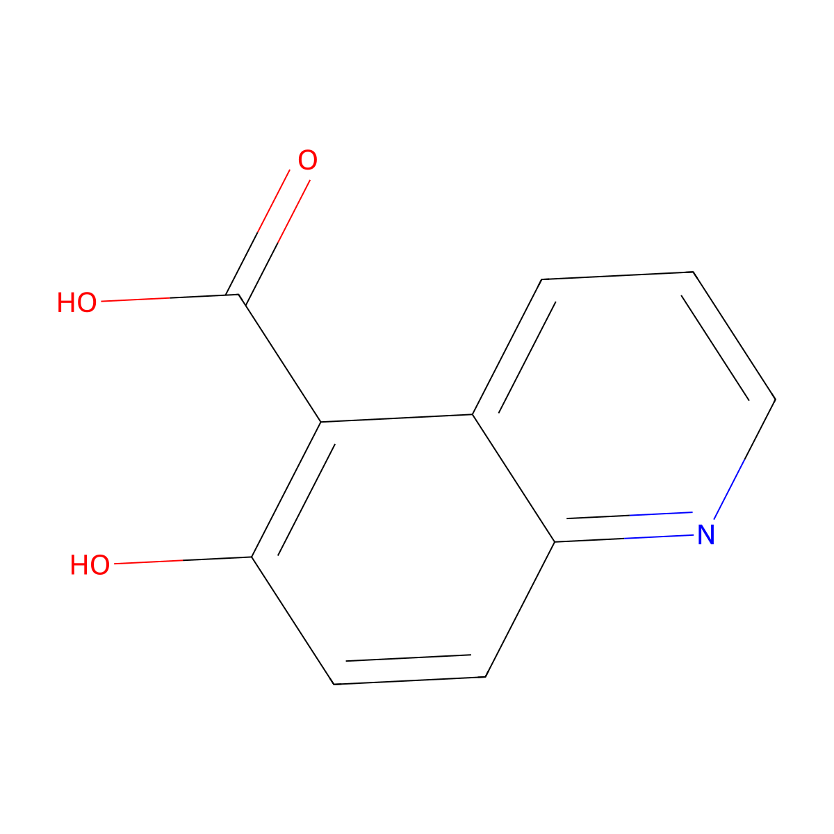 6-Hydroxyquinoline-5-carboxylic acid molecular structure, CAS 27230-42-8