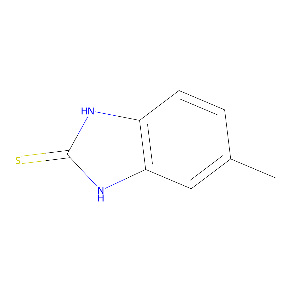 2H-Benzimidazole-2-thione, 1,3-dihydro-5-methyl- molecular structure, CAS 27231-36-3