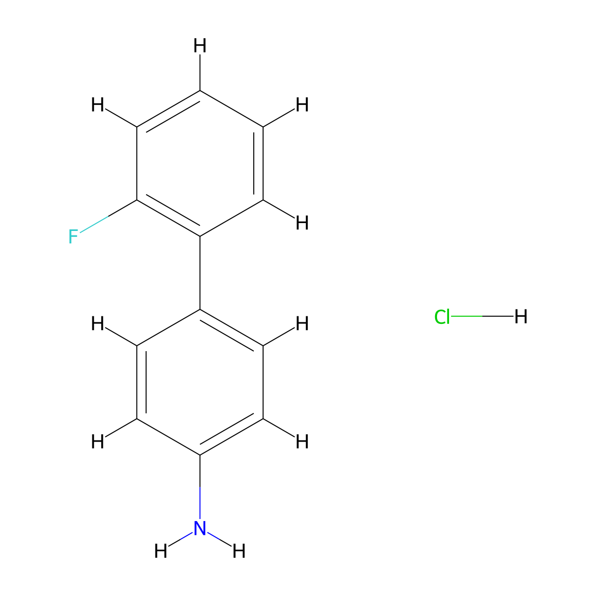 2'-Fluorobiphenyl-4-ylamine hydrochloride molecular structure, CAS 2723239-57-2