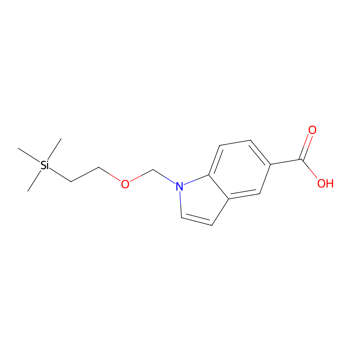 1-[[2-(trimethylsilyl)ethoxy]methyl]-1H-Indole-5-carboxylic acid molecular structure, CAS 2723402-77-3