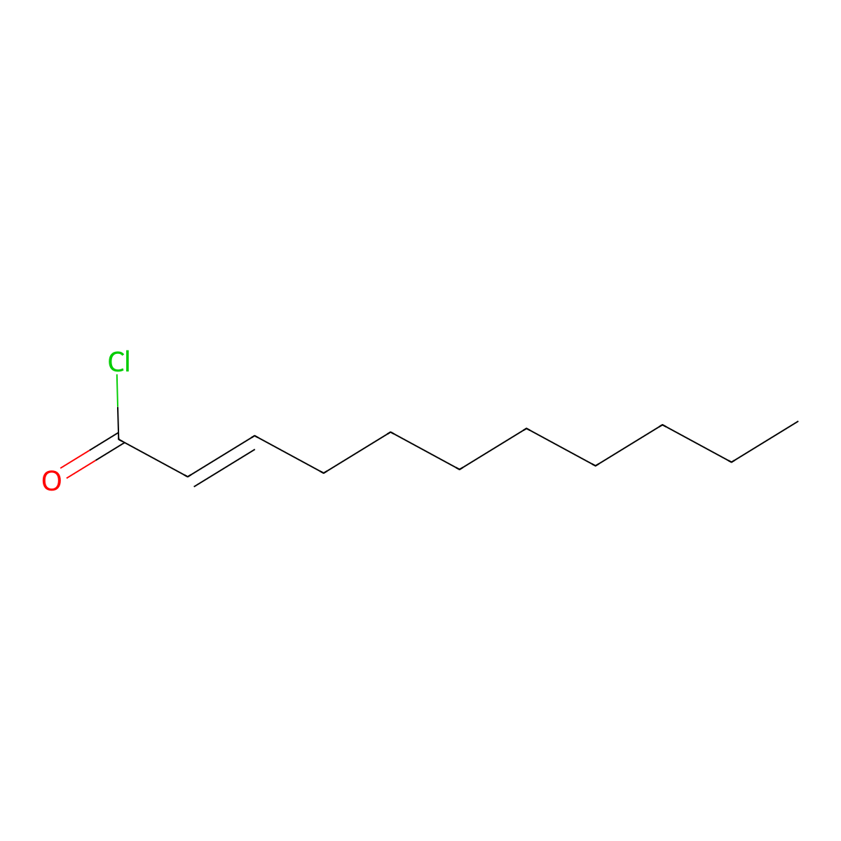Undecenoyl chloride molecular structure, CAS 27236-80-2