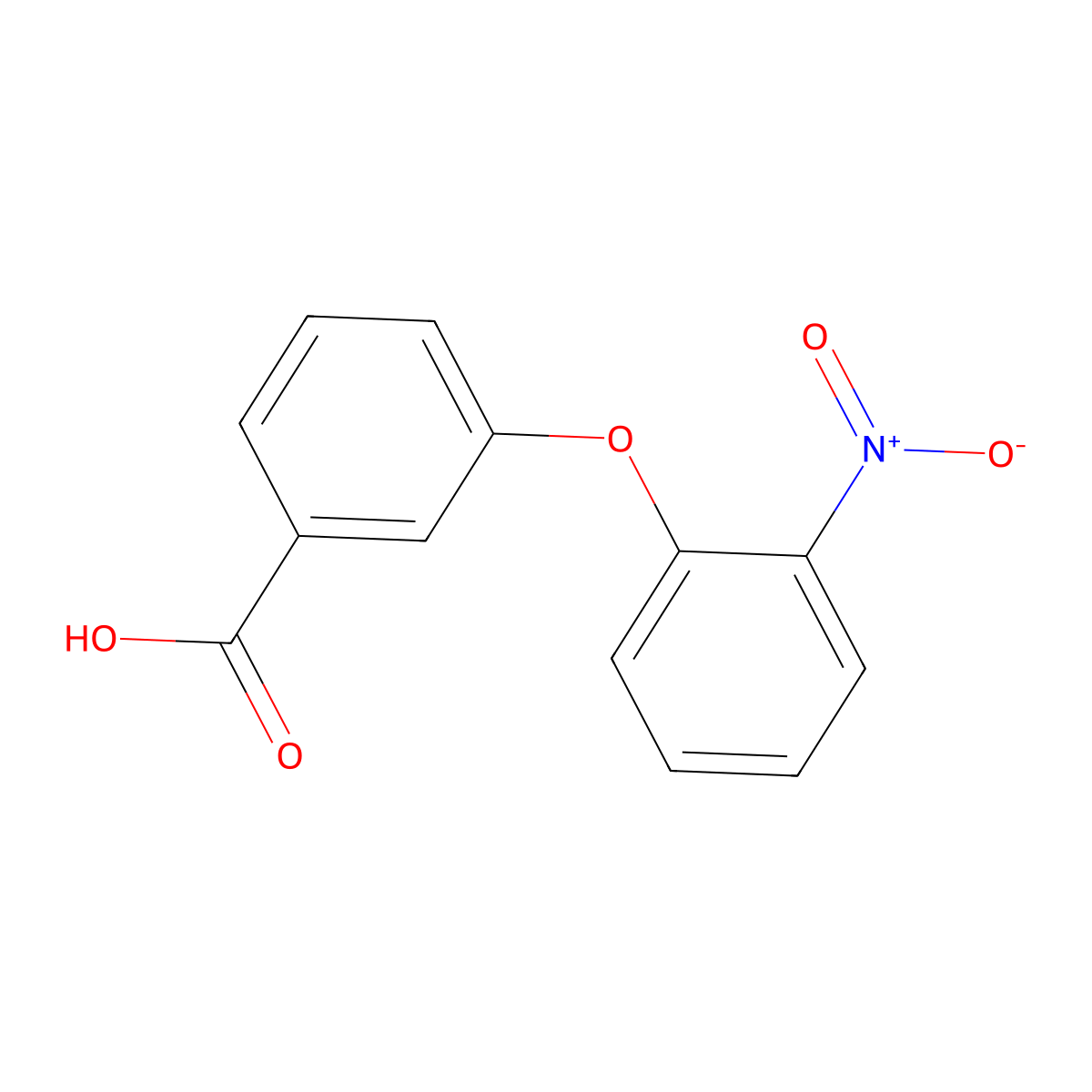 3-(2-Nitrophenoxy)benzoic acid molecular structure, CAS 27237-20-3