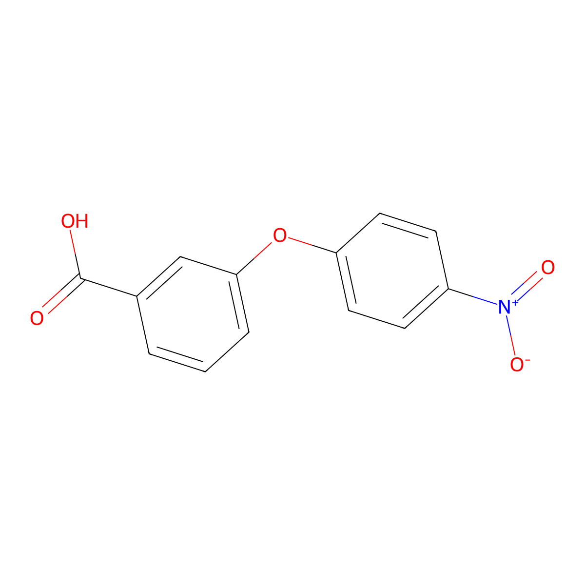 3-(4-Nitrophenoxy)benzoic acid molecular structure, CAS 27237-21-4