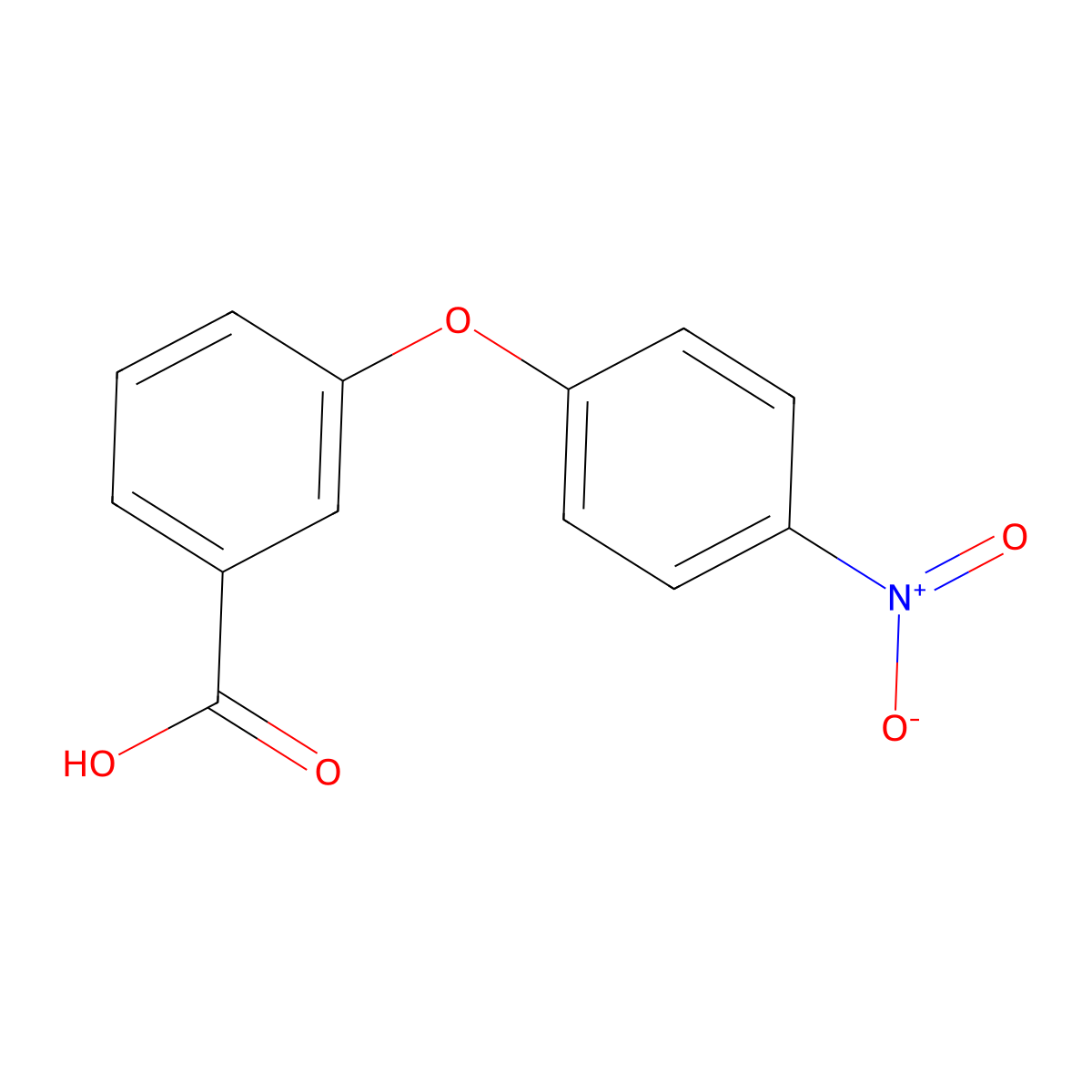 3-(4-Nitrophenoxy)benzoic acid molecular structure, CAS 27237-21-4
