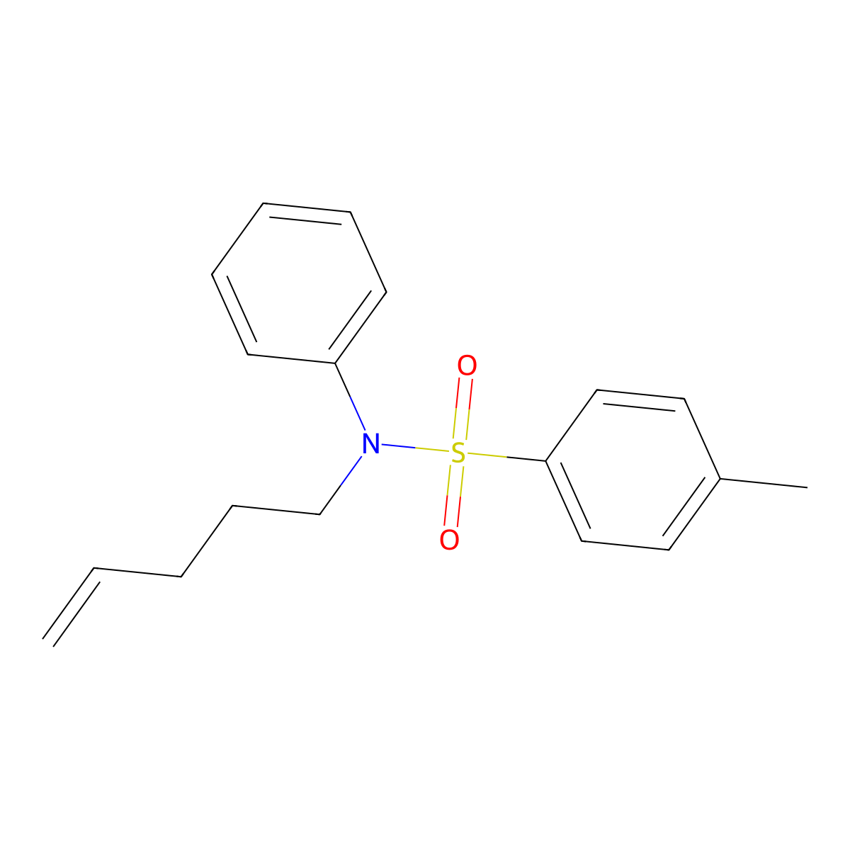 4-Methyl-N-(pent-4-en-1-yl)-N-phenylbenzenesulfonamide molecular structure, CAS 27238-03-5