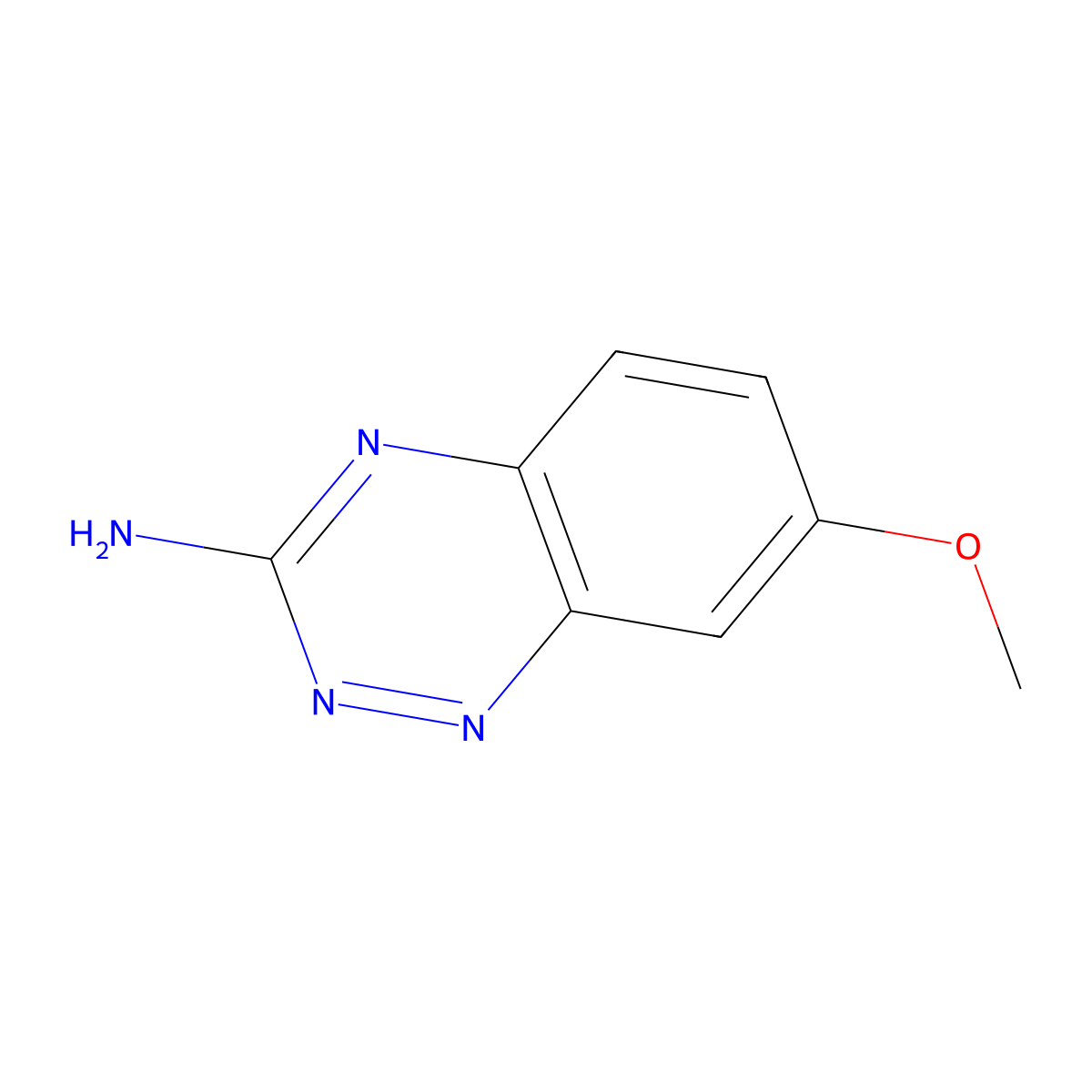 7-Methoxy-1,2,4-benzotriazin-3-amine molecular structure, CAS 27238-40-0