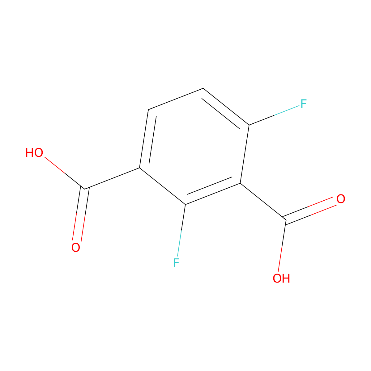 2,4-Difluoroisophthalic acid molecular structure, CAS 27239-66-3