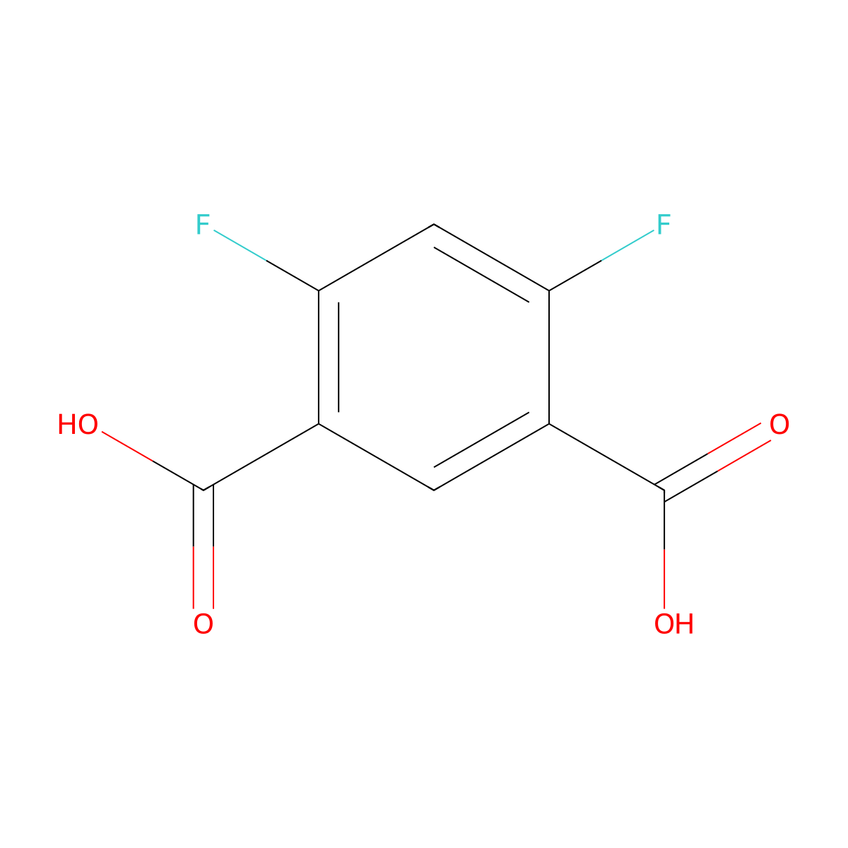 4,6-Difluoroisophthalic acid molecular structure, CAS 27239-67-4