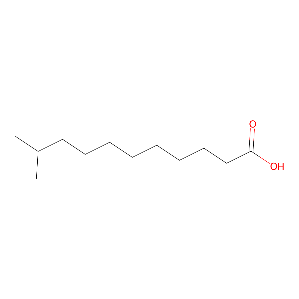 10-Methylundecanoic acid molecular structure, CAS 2724-56-3