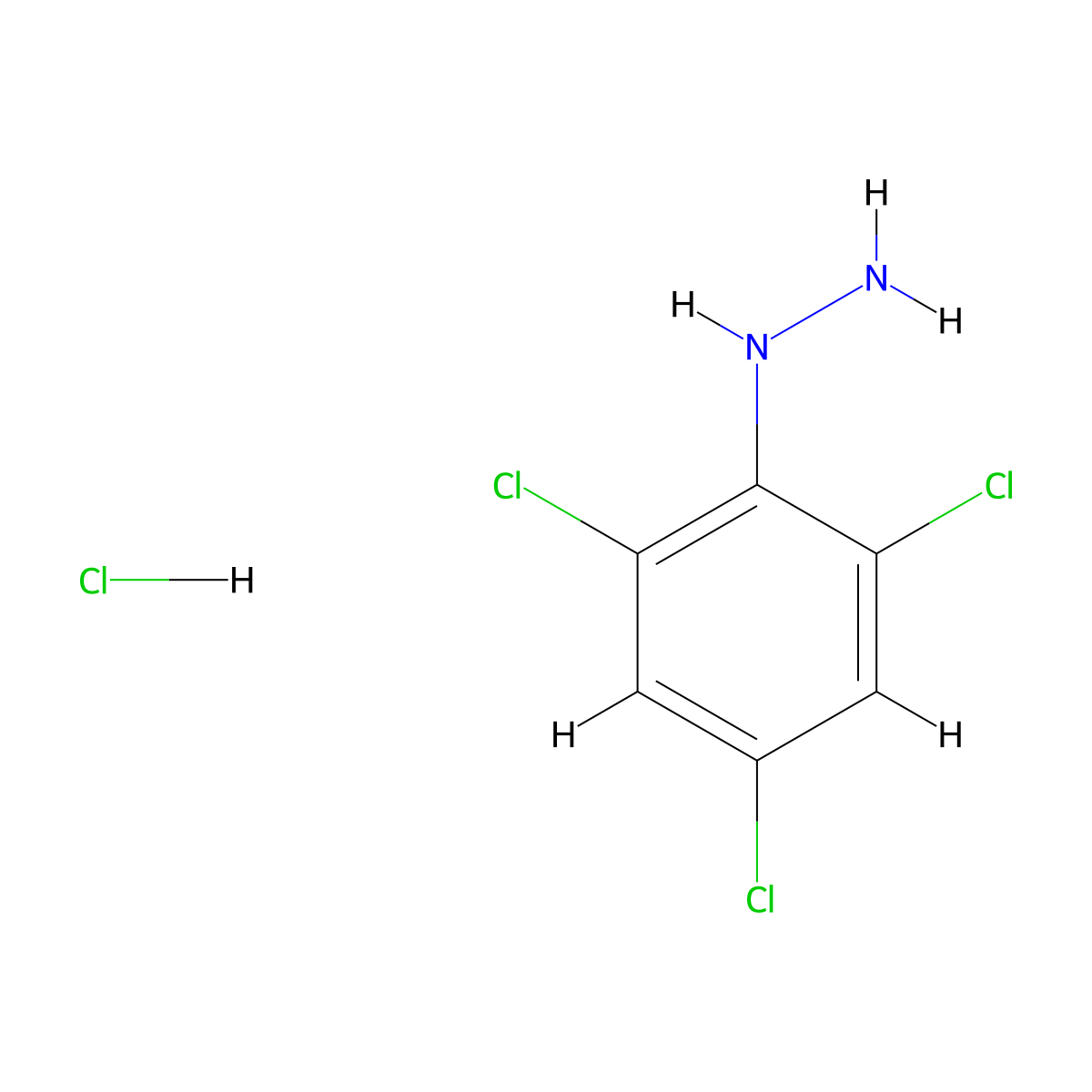 (2,4,6-Trichlorophenyl)hydrazine monohydrochloride molecular structure, CAS 2724-66-5