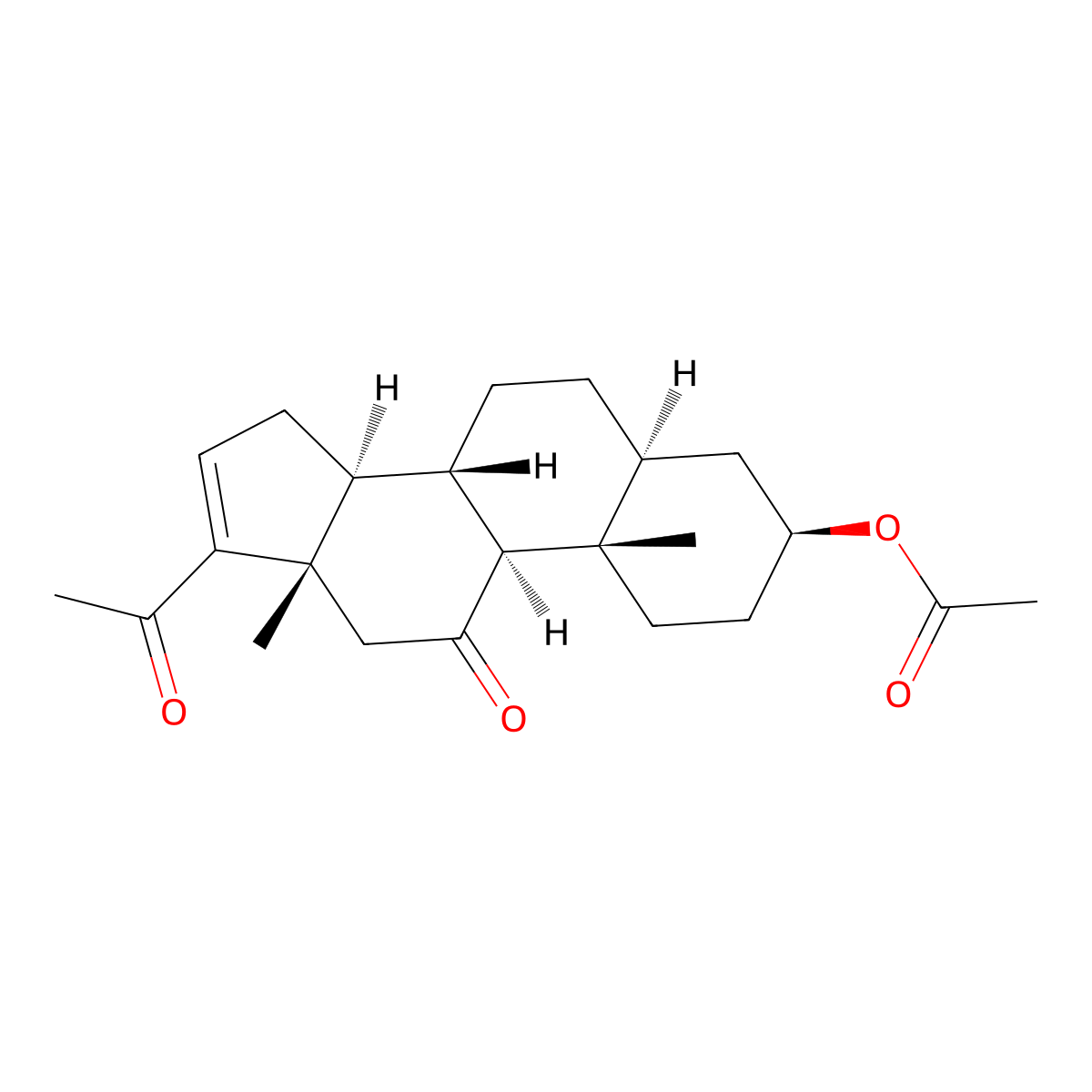 3beta-Hydroxy-5alpha-pregn-16-ene-11,20-dione 3-acetate molecular structure, CAS 2724-68-7