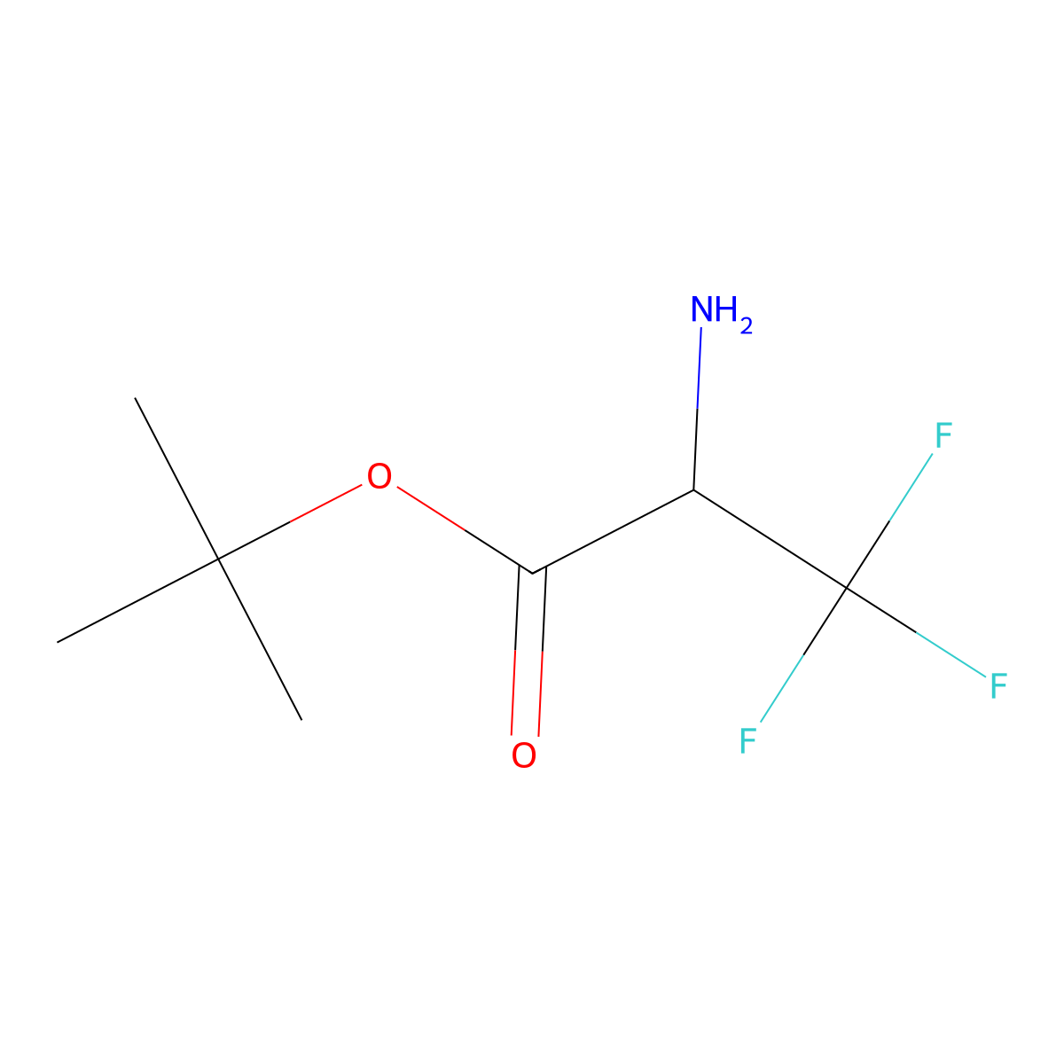 tert-Butyl 2-amino-3,3,3-trifluoropropanoate molecular structure, CAS 27240-46-6