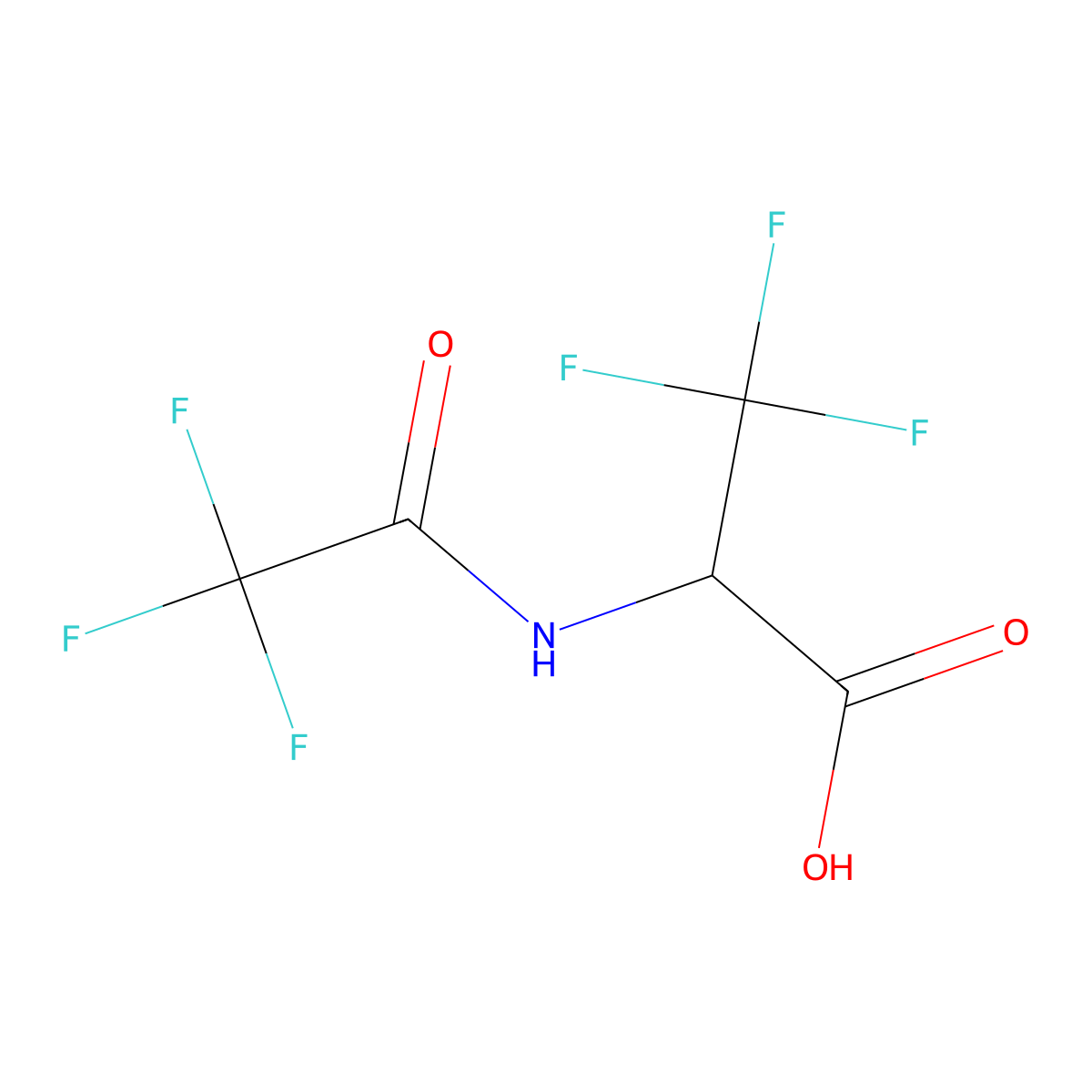 3,3,3-Trifluoro-2-(trifluoroacetamido)propanoic acid molecular structure, CAS 27240-47-7